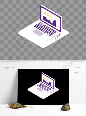 2.5D笔记本电脑图文设计原创元素模板免费下载_ai格式_2000像素_编号32480529-