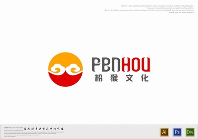 逆戟创意为北京粉猴文化传媒有限公司设计图文LOGO提交稿件|案例|方案